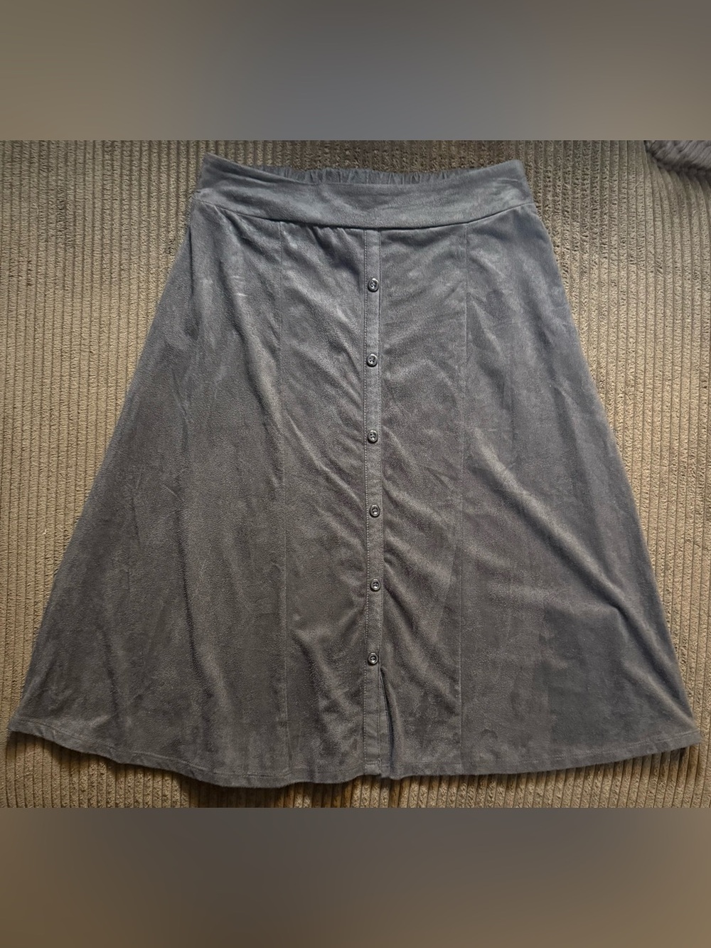 NWT Adam Levine Collection Charcoal Gray Button-Front A-Line Skirt